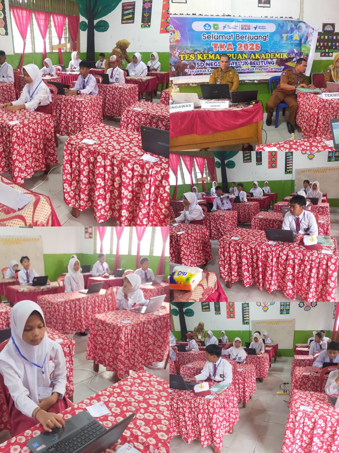 SDN 1 Teluk Belitung Sukses Gelar Tes Kemampuan Akademik 2026