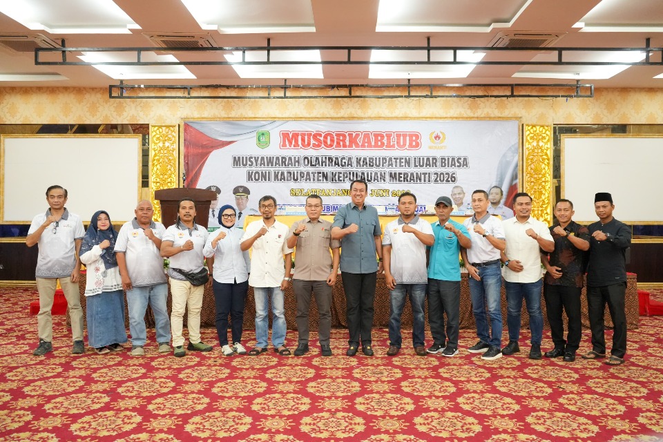 Hidayat Abdurrahman Kembali Pimpin KONI Kepulauan Meranti 2026-2030, Wabup Tekankan Soliditas dan Prestasi