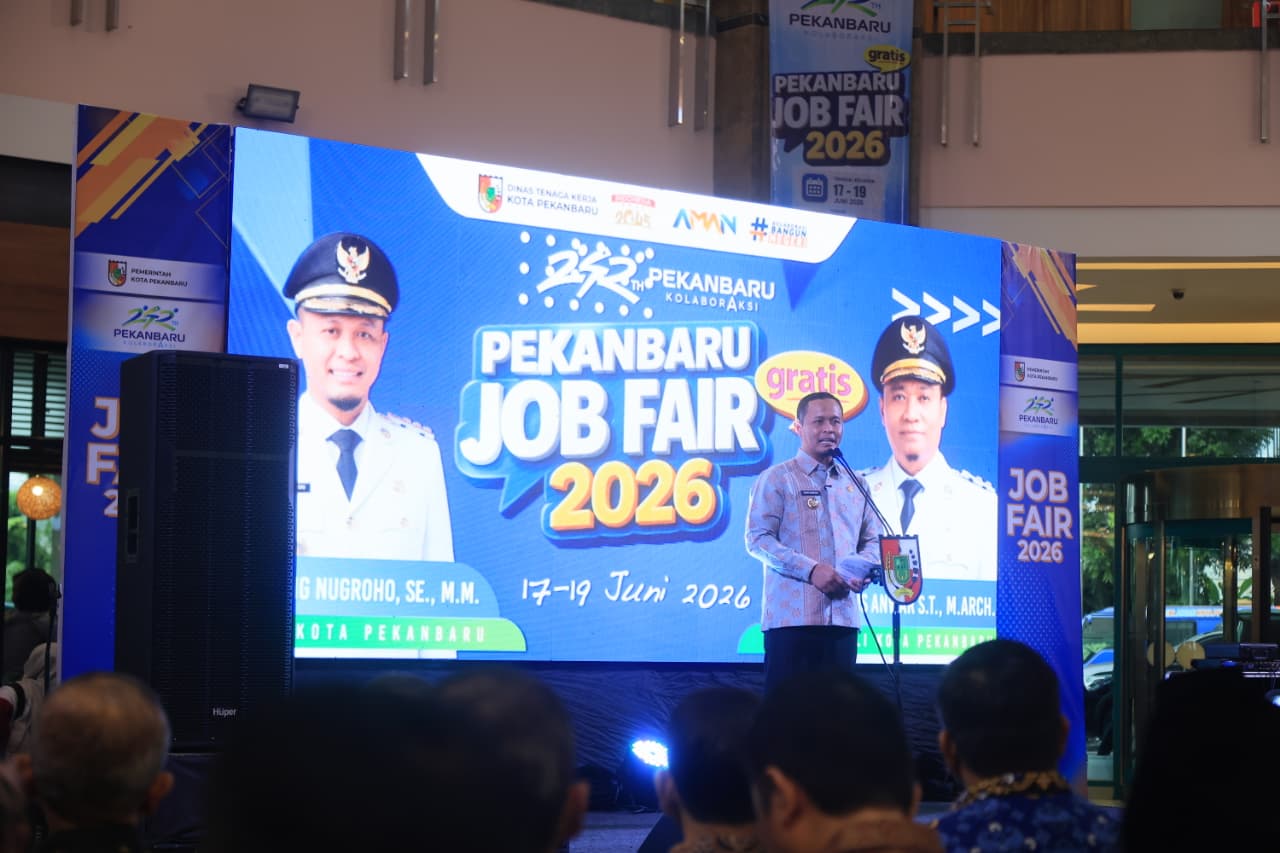 Wali Kota Pekanbaru Buka Job Fair 2026, Targetkan 70 Persen Lowongan Terisi