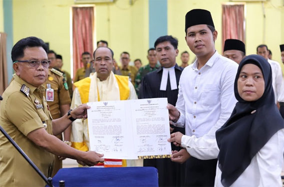 Bupati Asmar Lantik 144 Anggota BPD di Meranti, Minta Utamakan Aspirasi Masyarakat