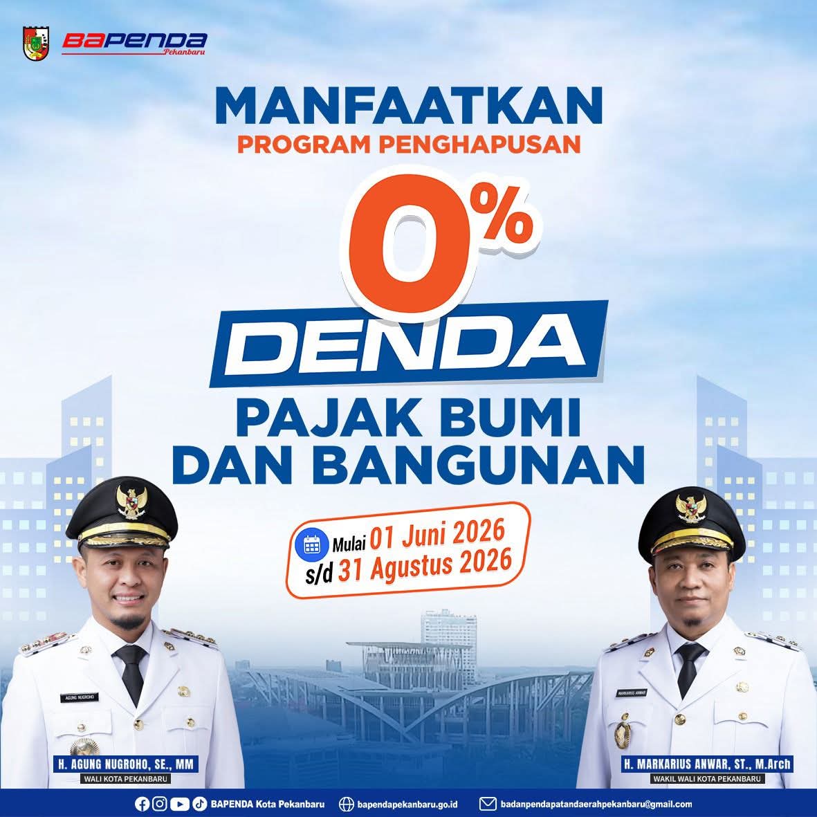 PBB Jatuh Tempo 31 Agustus, Warga Pekanbaru Bisa Bayar Lewat Layanan Digital