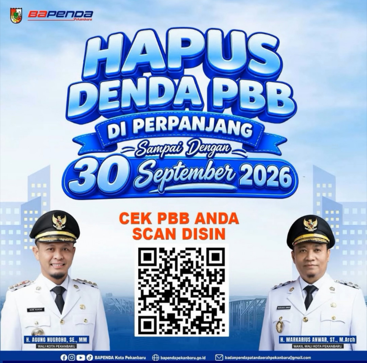 Pemko Pekanbaru Perpanjang Program Penghapusan Denda Pajak hingga 30 September