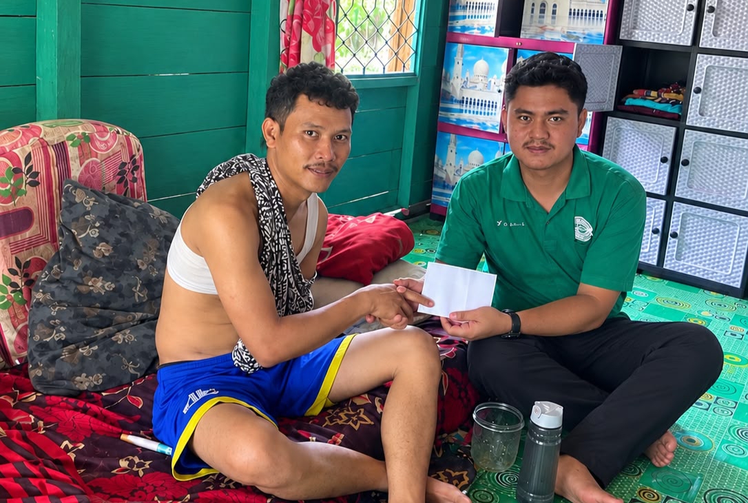 OPP Teluk Belitung Salurkan Bantuan untuk Korban Kecelakaan Tabrak Sapi