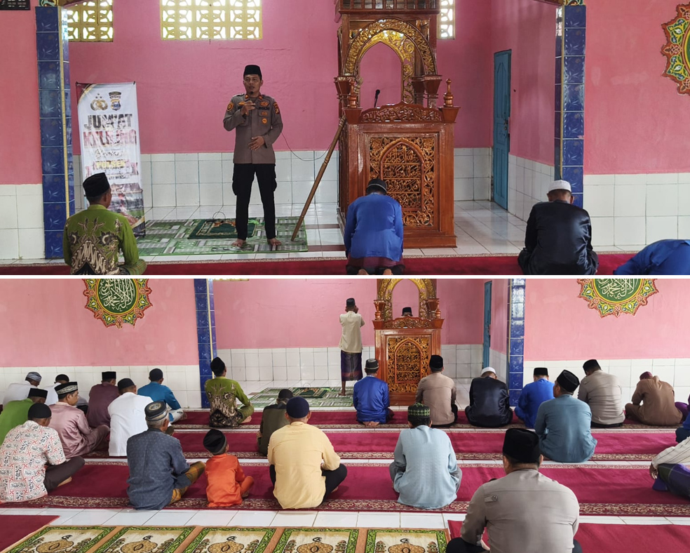 Jumat Keliling di Masjid Nurul Huda, Kapolsek Merbau Disambut Hangat Jemaah