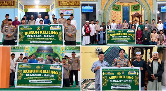Subuh Keliling, Polres Kepulauan Meranti Sambangi Enam Masjid dan Sampaikan Pesan Kamtibmas