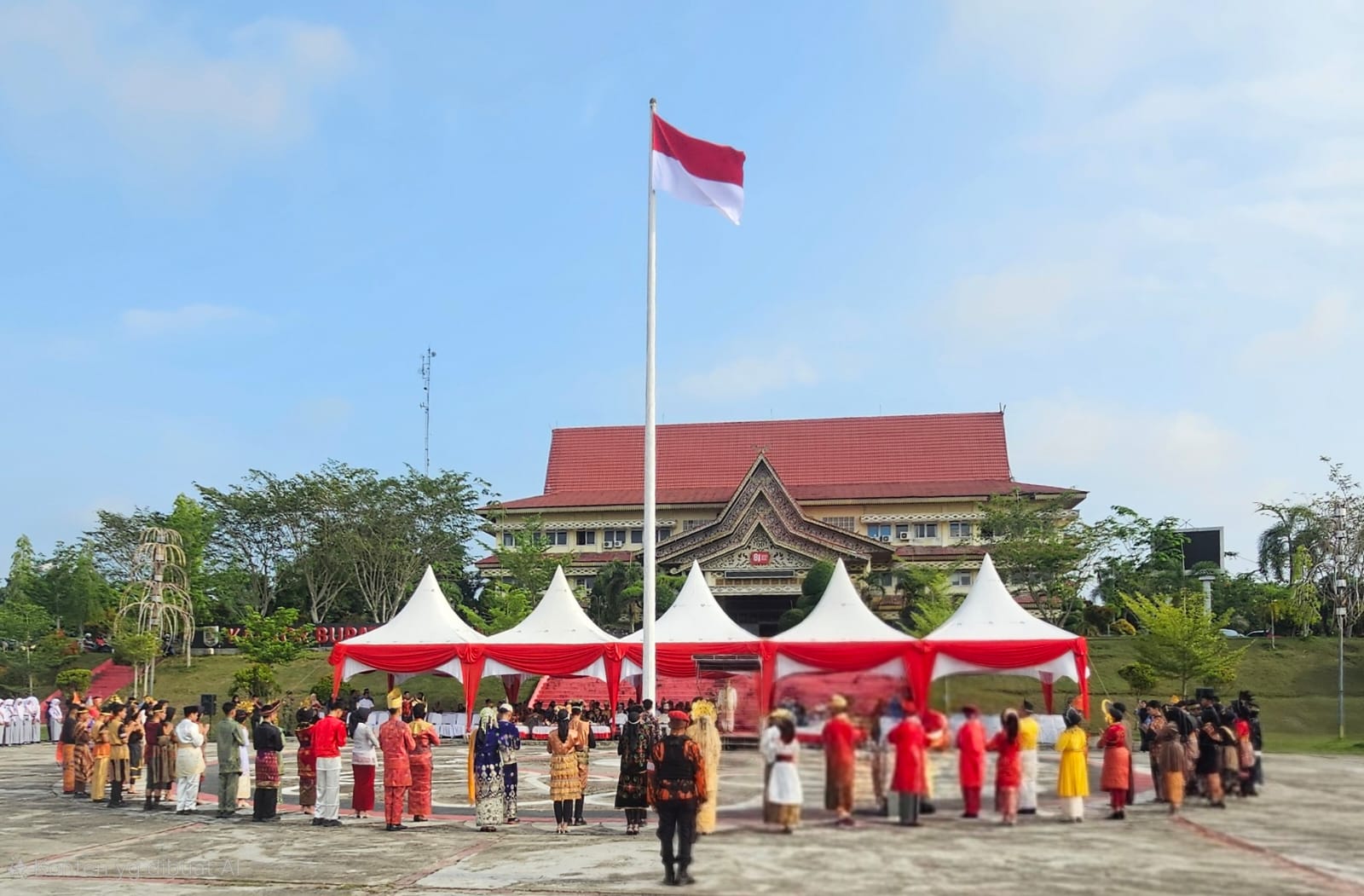 Pakaian Adat Nusantara Warnai Peringatan Sumpah Pemuda ke-98 di Pelalawan