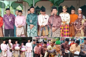 Kompang hingga Gerobak Hias Meriahkan Pawai Taaruf MTQ Kecamatan Merbau