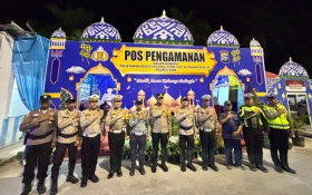 Kapolres Siak Cek Pos Pelayanan Pengamanan Simpang Exit Tol Kandis Utara