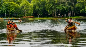 Dari Pacu Sampan ke Festival Budaya, Telaga Air Merah Kian Dikenal di Riau