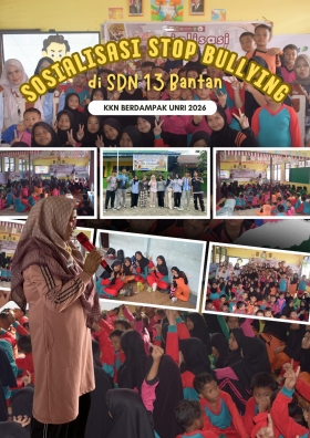 Mahasiswa Kukerta UNRI Desa Bantan Tua Gelar Sosialisasi Stop Bullying di SDN 13 Bantan