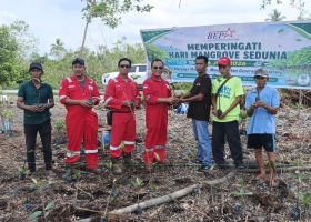 Peringati Hari Mangrove Sedunia 2026, PT Bintang Energi Pratama Tanam 500 Bibit Mangrove di Mayang Sari