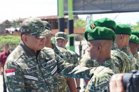 Menhan Tinjau Pembangunan Dua Yonif Teritorial di Bengkalis dan Kampar
