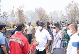 Menteri LH dan Kapolda Riau Tinjau Langsung Lokasi Karhutla di Kampar