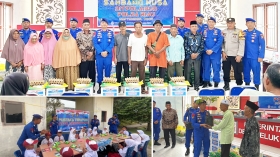 JALUR Menyapa Rupat Utara, Polisi Hadir Bawa Bantuan dan Buku untuk Pelajar